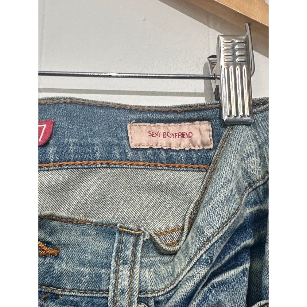 Eunina Distressed Acid Wash Boyfriend Jeans Size 7 - Picture 4 of 5